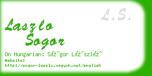 laszlo sogor business card